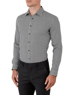 Gibson Flame Slim Fit Shirt In Black & White -Cambridge Clothing shop 936023410 936006400 3 720x928