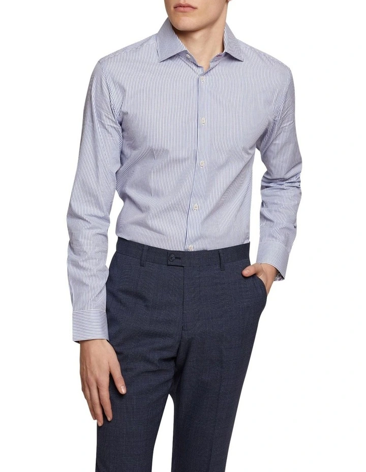 Oxford Trafalgar Striped Shirt In Blue 3 Oxford Trafalgar Striped Shirt In Blue