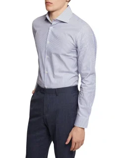 Oxford Trafalgar Striped Shirt In Blue 9 Oxford Trafalgar Striped Shirt In Blue -Cambridge Clothing shop 938933740 2 720x928