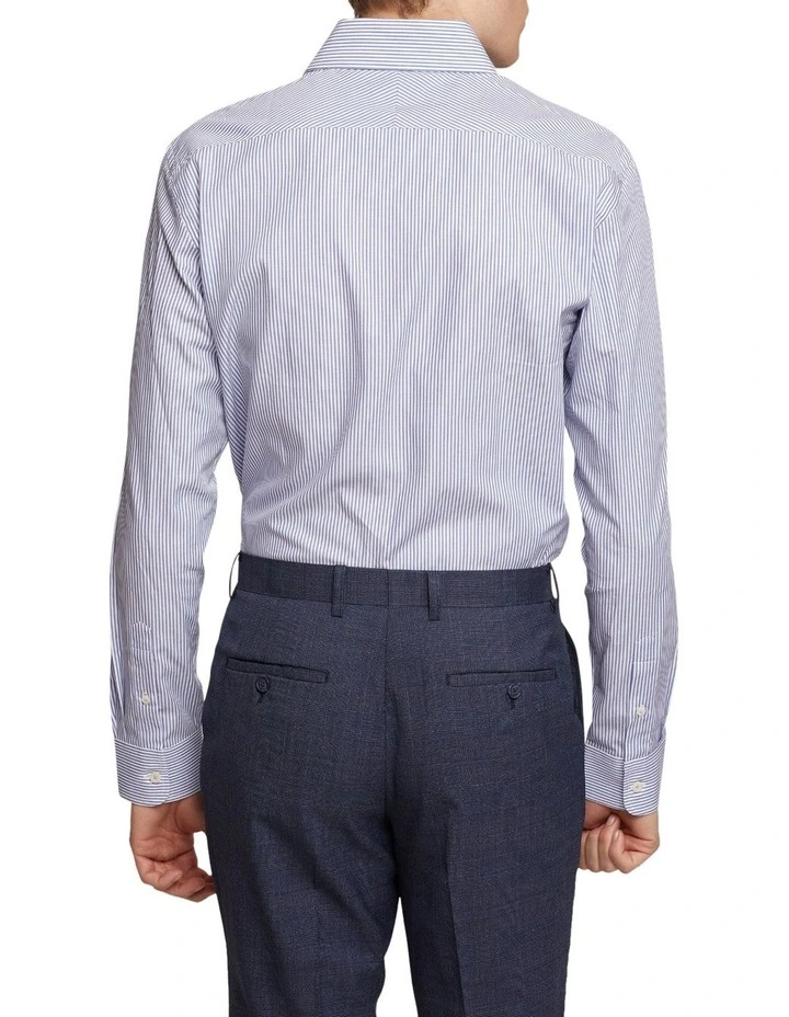 Oxford Trafalgar Striped Shirt In Blue 5 Oxford Trafalgar Striped Shirt In Blue - Image 3