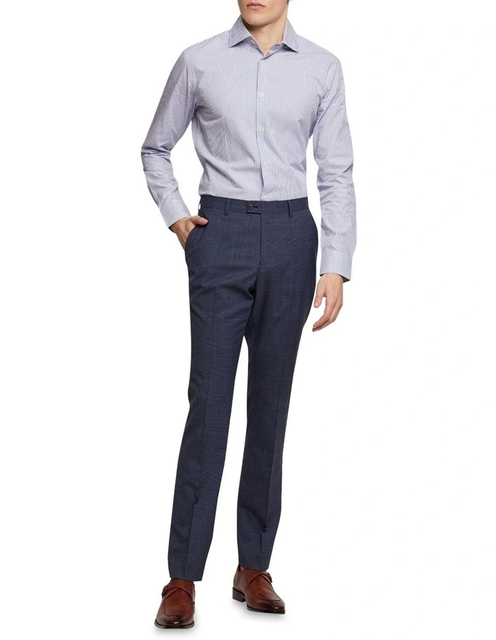 Oxford Trafalgar Striped Shirt In Blue 7 Oxford Trafalgar Striped Shirt In Blue - Image 5