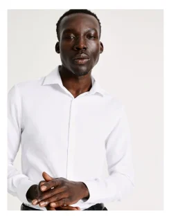 Blaq Slim Long Sleeve 1 Colour Stripe Shirt In White 10 Blaq Slim Long Sleeve 1 Colour Stripe Shirt In White -Cambridge Clothing shop 940487320 3 1 720x928