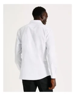 Blaq Slim Long Sleeve 1 Colour Stripe Shirt In White 13 Blaq Slim Long Sleeve 1 Colour Stripe Shirt In White -Cambridge Clothing shop 940487320 6 720x928