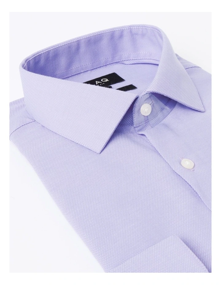 Blaq Slim Long Sleeve 1 Colour Dobby Shirt In Purple 9 Blaq Slim Long Sleeve 1 Colour Dobby Shirt In Purple - Image 7