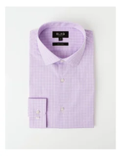 Blaq Tailored Long Sleeve One Colour Check Shirt In Purple 14 Blaq Tailored Long Sleeve One Colour Check Shirt In Purple -Cambridge Clothing shop 940487860 6 720x928