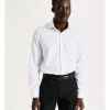 Blaq Tailored Long Sleeve One Colour Dobby Shirt In White -Cambridge Clothing shop 940488400 1 720x928