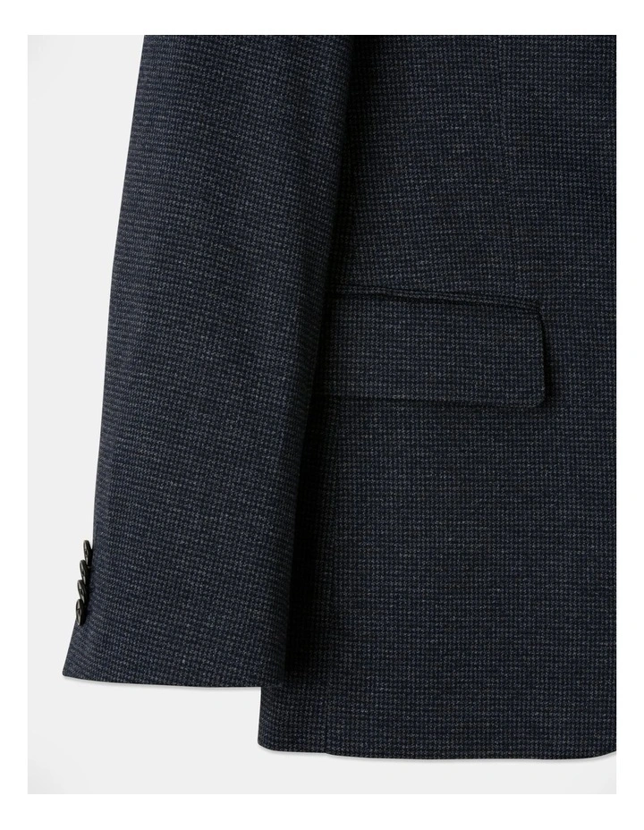 Blaq Tailored Puppytooth Knit Suit Jacket In Denim 5 Blaq Tailored Puppytooth Knit Suit Jacket In Denim - Image 3