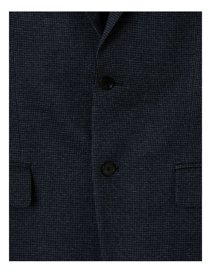 Blaq Tailored Puppytooth Knit Suit Jacket In Denim 6 Blaq Tailored Puppytooth Knit Suit Jacket In Denim - Image 4