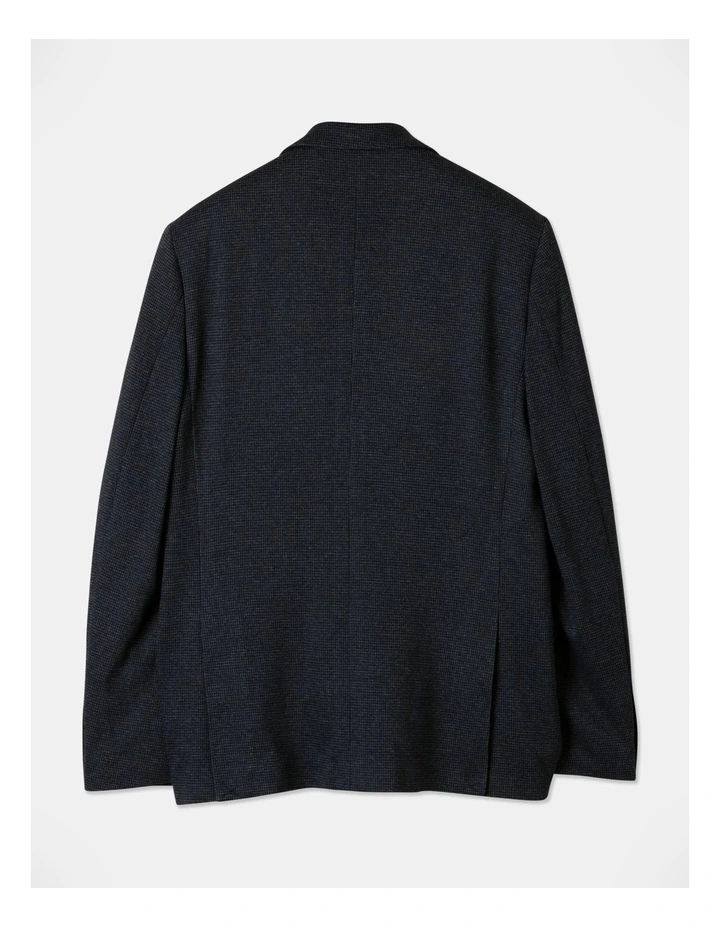 Blaq Tailored Puppytooth Knit Suit Jacket In Denim 7 Blaq Tailored Puppytooth Knit Suit Jacket In Denim - Image 5