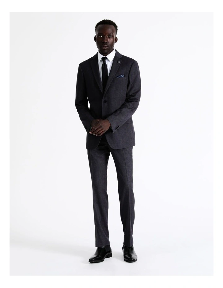 Blaq Tailored Herringbone Suit Jacket In Charcoal 6 Blaq Tailored Herringbone Suit Jacket In Charcoal - Image 4