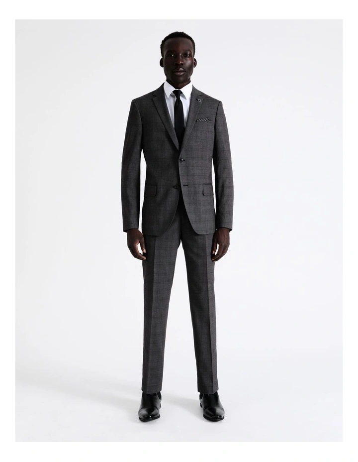 Blaq Tailored Prince Of Wales Check Suit Jacket In Charcoal 4 Blaq Tailored Prince Of Wales Check Suit Jacket In Charcoal - Image 2
