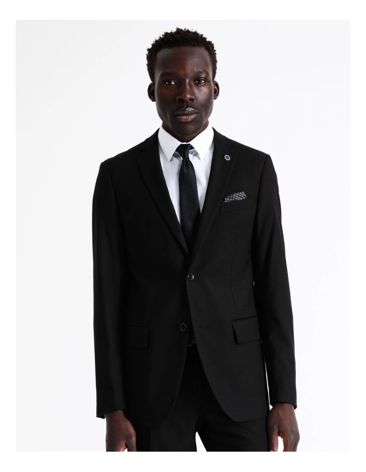 Blaq Tailored Twill Suit Jacket In Black 4 Blaq Tailored Twill Suit Jacket In Black - Image 2