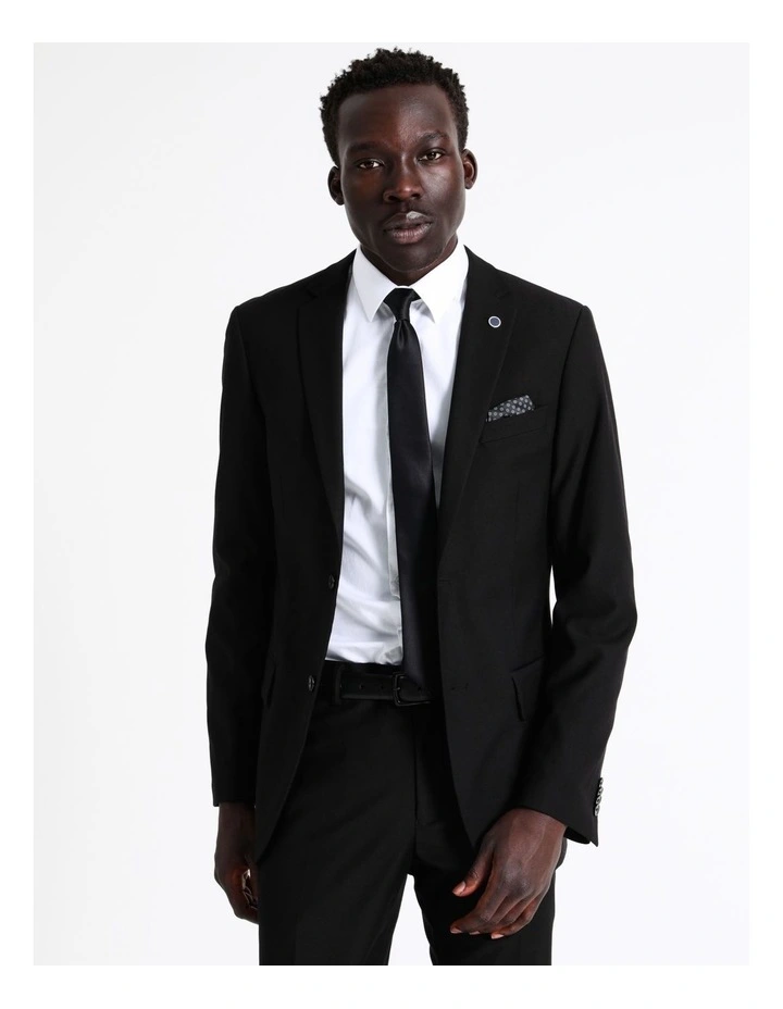 Blaq Tailored Twill Suit Jacket In Black 6 Blaq Tailored Twill Suit Jacket In Black - Image 4
