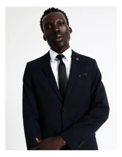 Blaq Tailored Birdseye Suit Jacket In Navy -Cambridge Clothing shop 942327460 4 1 720x928