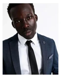 Blaq Slim Sharkskin Suit Jacket In Blue -Cambridge Clothing shop 942328360 4 720x928