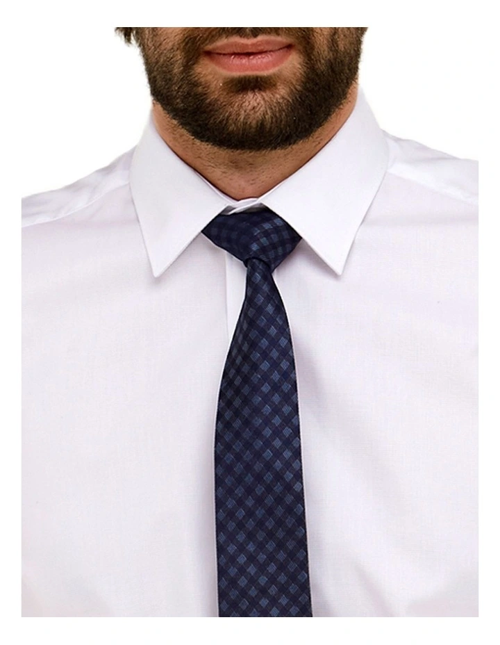 Brooksfield Textured Plain Reg Fit Business Shirt In White 4 Brooksfield Textured Plain Reg Fit Business Shirt In White - Image 2