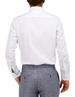 Brooksfield Textured Plain Reg Fit Business Shirt In White 8 Brooksfield Textured Plain Reg Fit Business Shirt In White -Cambridge Clothing shop 943183090 3 720x928