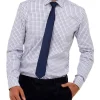 Brooksfield Multi Tone Check Regular Fit Business Shirt In White -Cambridge Clothing shop 943183180 1 720x928