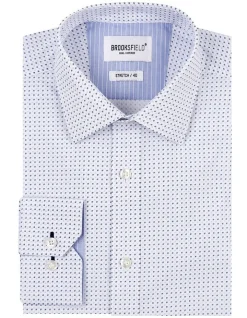 Brooksfield Micro Geo Print Regular Fit Business Shirt In Blue 9 Brooksfield Micro Geo Print Regular Fit Business Shirt In Blue -Cambridge Clothing shop 943183720 4 720x928