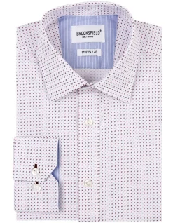 Brooksfield Micro Geo Print Regular Fit Business Shirt In Wine 9 Brooksfield Micro Geo Print Regular Fit Business Shirt In Wine -Cambridge Clothing shop 943183810 4 720x928