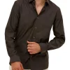 Brooksfield Textured Slim Fit Dress Shirt In Black 1 Brooksfield Textured Slim Fit Dress Shirt In Black -Cambridge Clothing shop 943183990 1 720x928