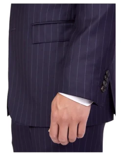 Henry Sartorial Dun Full Canvas R-Stripe Suit NAVY REG 14 Henry Sartorial Dun Full Canvas R-Stripe Suit NAVY REG -Cambridge Clothing shop 943966540 6 720x928