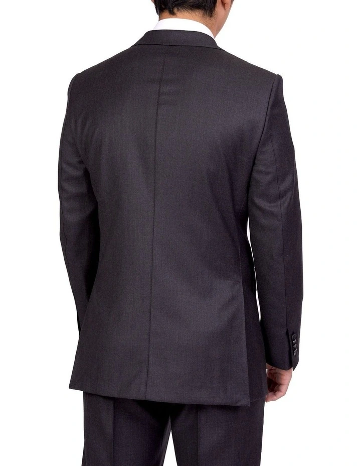 Henry Sartorial Full Canvas Plain Suit CHARCOAL REG 8 Henry Sartorial Full Canvas Plain Suit CHARCOAL REG - Image 6