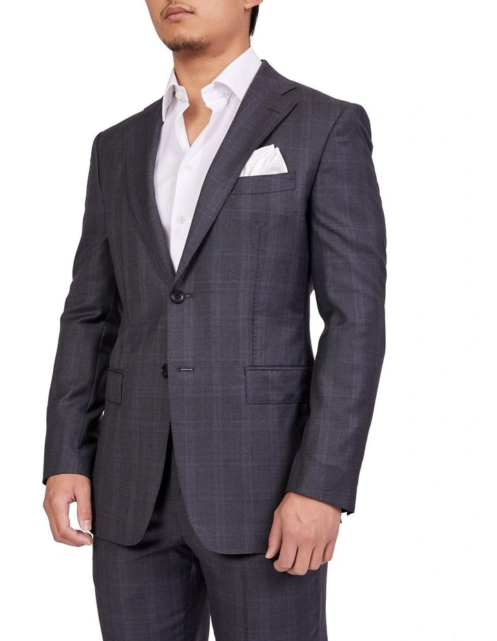 Henry Sartorial Dun Full Canvas Check Suit GREY REG 4 Henry Sartorial Dun Full Canvas Check Suit GREY REG - Image 2