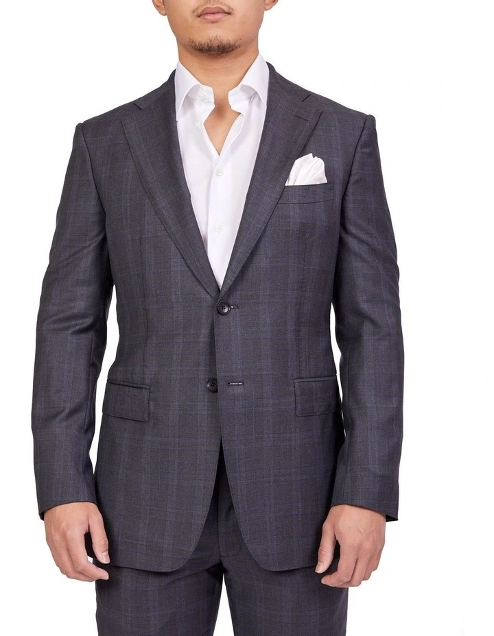 Henry Sartorial Dun Full Canvas Check Suit GREY REG 5 Henry Sartorial Dun Full Canvas Check Suit GREY REG - Image 3