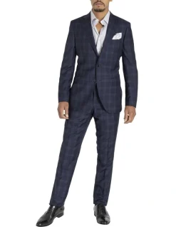 Henry Sartorial Check Suit NAVY