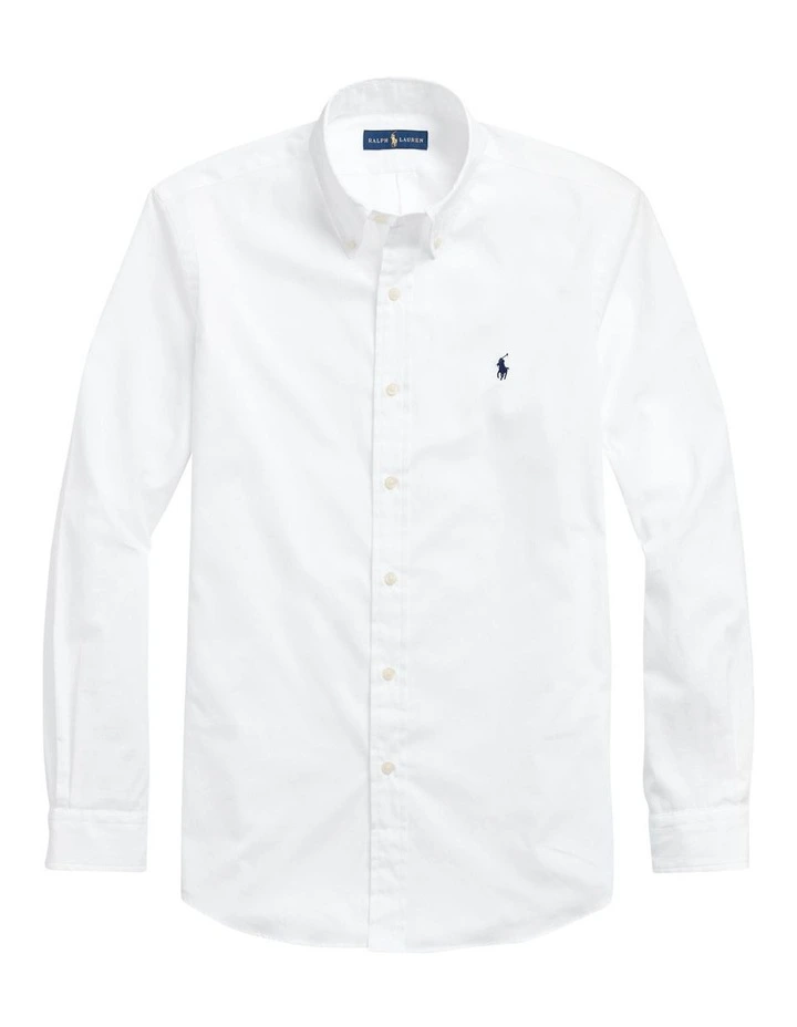Polo Ralph Lauren Classic Fit Brushed Poplin Shirt In White 4 Polo Ralph Lauren Classic Fit Brushed Poplin Shirt In White - Image 2