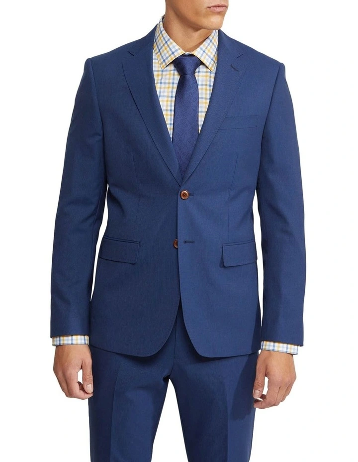 Oxford Byron Wool Stretch Suit Jacket In Blue 3 Oxford Byron Wool Stretch Suit Jacket In Blue