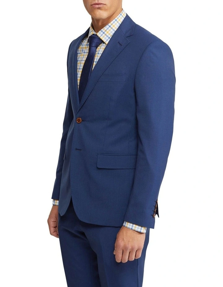Oxford Byron Wool Stretch Suit Jacket In Blue 4 Oxford Byron Wool Stretch Suit Jacket In Blue - Image 2