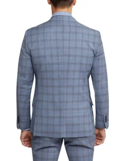 Oxford New Hopkins Wool Checked Suit Jacket In Blue -Cambridge Clothing shop 948172690 3 1 720x928