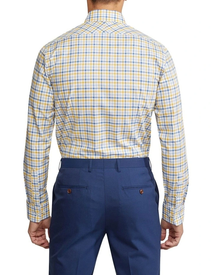 Oxford Beckton Checked Shirt In Blue/Yellow 5 Oxford Beckton Checked Shirt In Blue/Yellow - Image 3