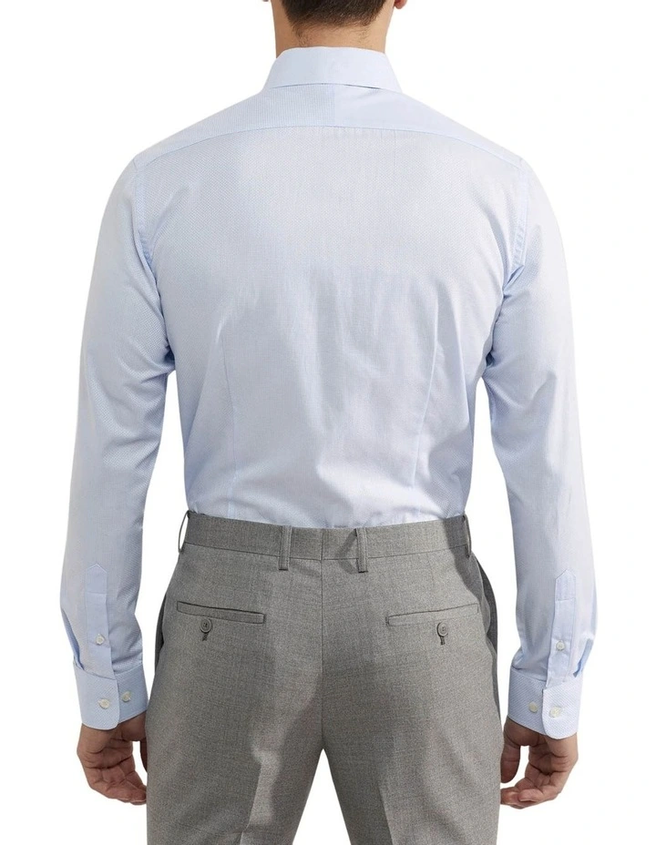 Oxford Beckton Dobby Shirt In Blue 5 Oxford Beckton Dobby Shirt In Blue - Image 3