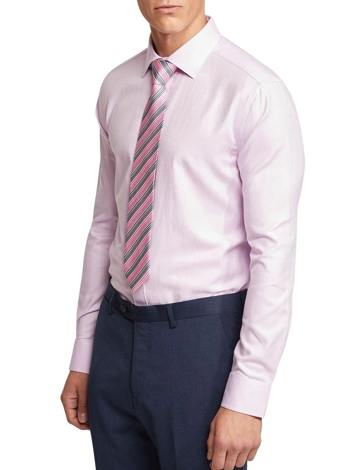 Oxford Islington Regular Fit Twill Shirt In Lilac 4 Oxford Islington Regular Fit Twill Shirt In Lilac - Image 2