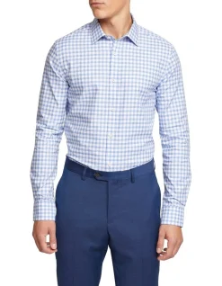 Oxford Beckton Checked Shirt In Light Blue