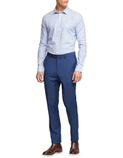 Oxford Beckton Checked Shirt In Light Blue -Cambridge Clothing shop 948784870 5 720x928