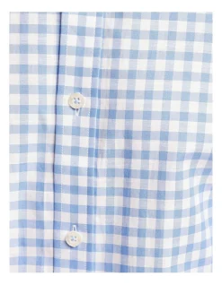 Oxford Beckton Checked Shirt In Light Blue -Cambridge Clothing shop 948784870 6 720x928
