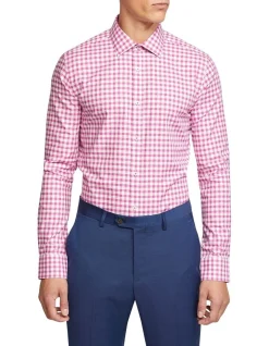 Oxford Beckton Checked Shirt In Magenta