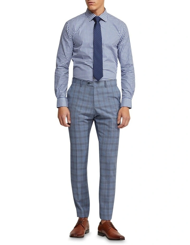 Oxford Beckton Checked Shirt In Blue/White 6 Oxford Beckton Checked Shirt In Blue/White - Image 4