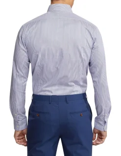 Oxford Beckton Striped Shirt In Blue -Cambridge Clothing shop 948786040 3 1 720x928