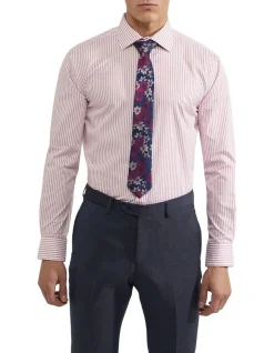 Oxford Islington Regular Striped Shirt In Red