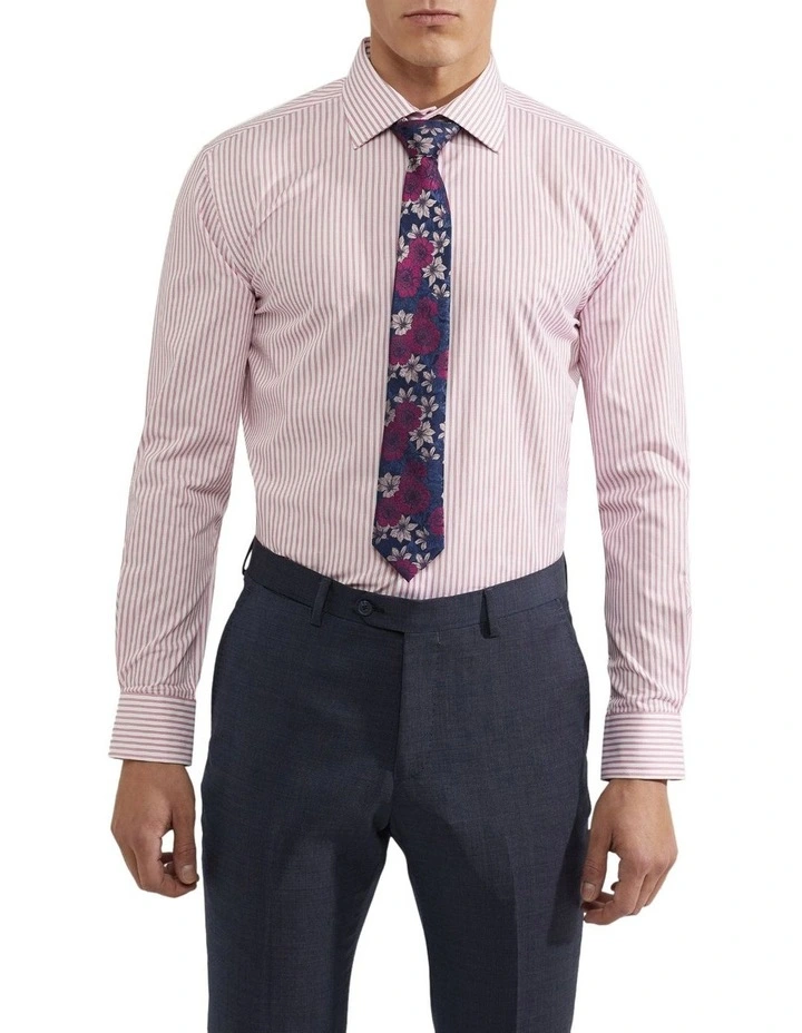 Oxford Islington Regular Striped Shirt In Red 3 Oxford Islington Regular Striped Shirt In Red