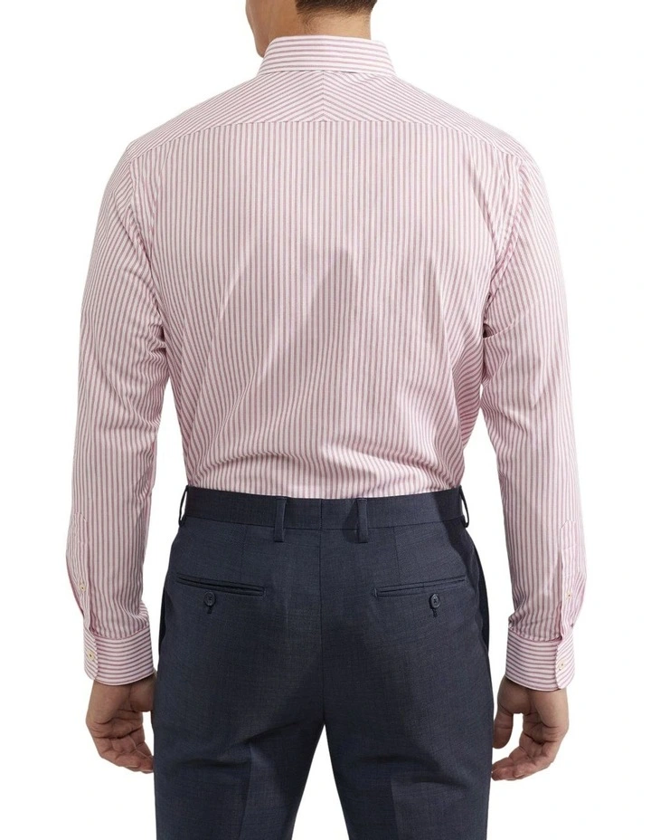 Oxford Islington Regular Striped Shirt In Red 5 Oxford Islington Regular Striped Shirt In Red - Image 3