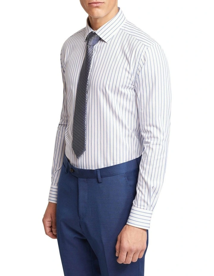 Oxford Beckton Striped Luxury Shirt In Blue 5 Oxford Beckton Striped Luxury Shirt In Blue - Image 3