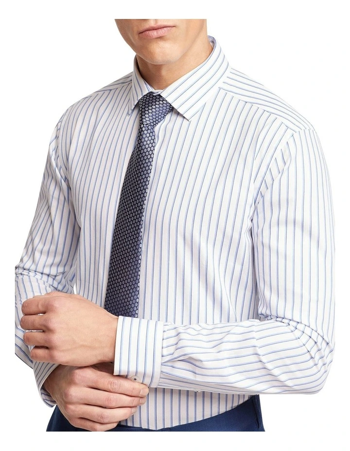 Oxford Beckton Striped Luxury Shirt In Blue 6 Oxford Beckton Striped Luxury Shirt In Blue - Image 4