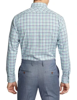 Oxford Islington Checked Luxury Shirt In Blue/Green -Cambridge Clothing shop 948787030 3 720x928