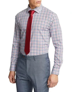 Oxford Islington Checked Luxury Shirt In Blue/Red -Cambridge Clothing shop 948787120 2 720x928